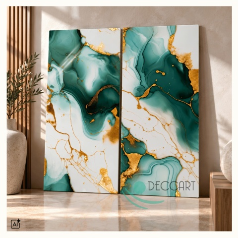 Panele ścienne SAMOPRZYLEPNE Marmur Szamragdowy PŁYTKI 30x60 cm Tapeta AR86