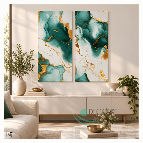 Panele ścienne SAMOPRZYLEPNE Marmur Szamragdowy PŁYTKI 30x60 cm Tapeta AR86