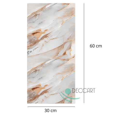 Panele ścienne SAMOPRZYLEPNE Marmur PŁYTKI 30x60 cm Tapeta AR40