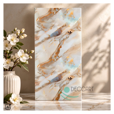 Panele ścienne SAMOPRZYLEPNE Marmur PŁYTKI 30x60 cm Tapeta AR40