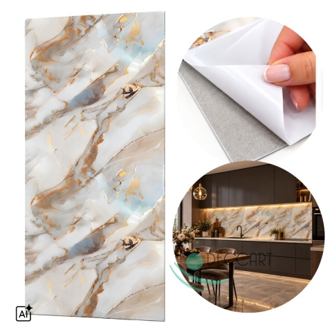 Panele ścienne SAMOPRZYLEPNE Marmur PŁYTKI 30x60 cm Tapeta AR40